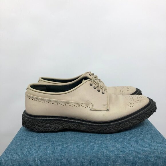 Adieu Paris Beige Black Brogue Casual Dress Shoes Size 10-10.5 - Picture 16 of 16